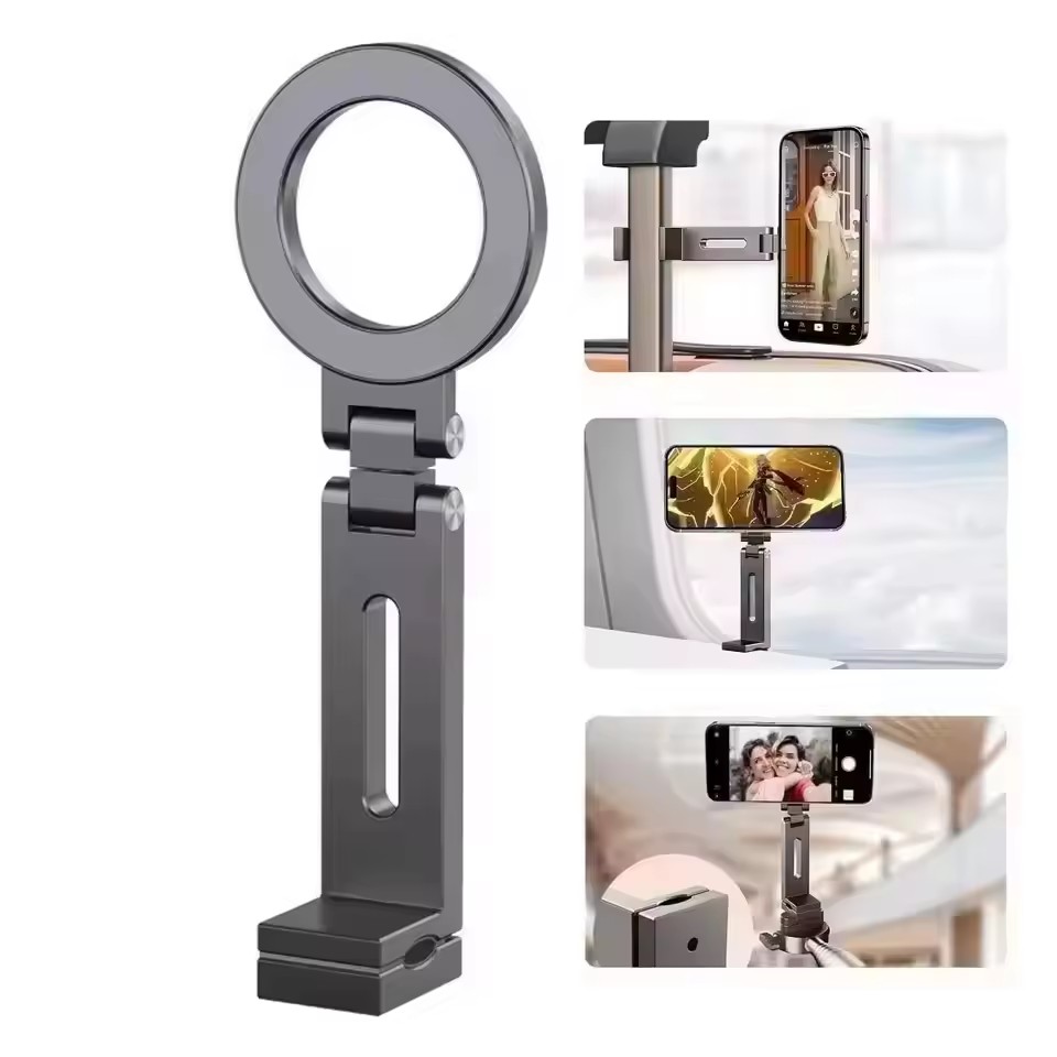 Phone Accessories - ที่วางโทรศัพท์แม่เหล็กอเนกประสงค์ อุปกรณ์จำเป็นสำหรับการเดินทาง หมุนได้ ปรับได้ ใช้งานได้โดยไม่ต้องใช้มือ ใช้กับเครื่องบินได้