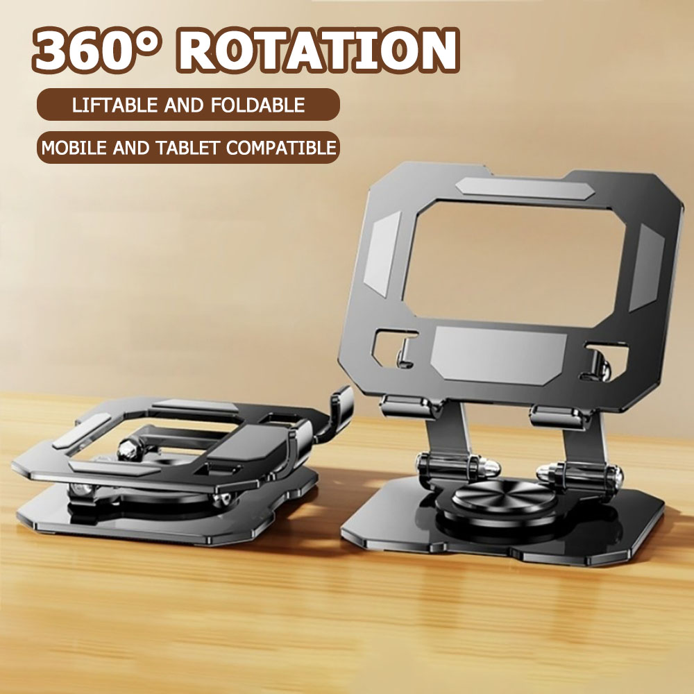 Phone Accessories Online - ขาตั้งแท็บเล็ตแบบหมุนได้ 360 องศา ปรับระดับได้ พับเก็บได้ ยกขึ้นได้