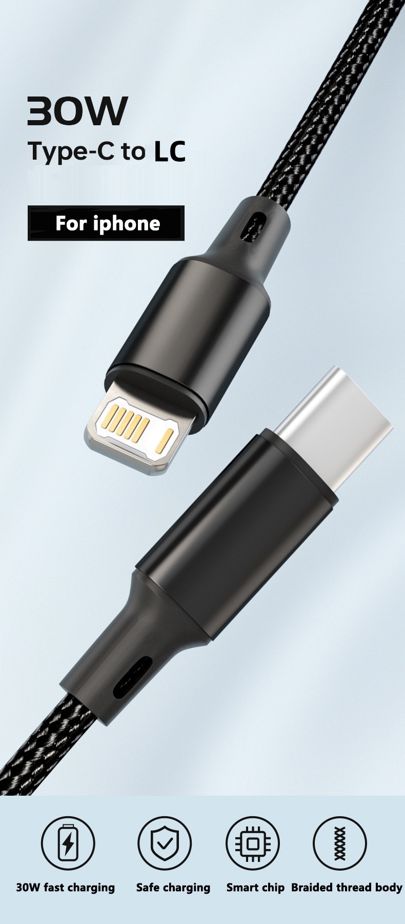 สายชาร์จ PD 30W USB สำหรับ iPh - Phone Accessories Online บทวิจารณ์และราคา