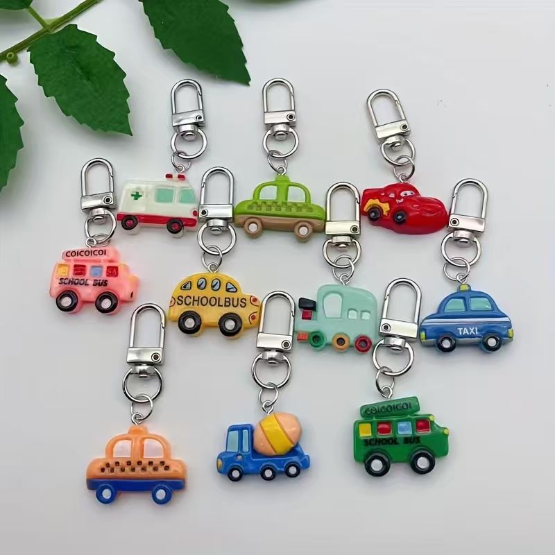 พวงกุญแจรถการ์ตูนเรซิน 10 ชิ้น - Phone Accessories บทวิจารณ์และราคา