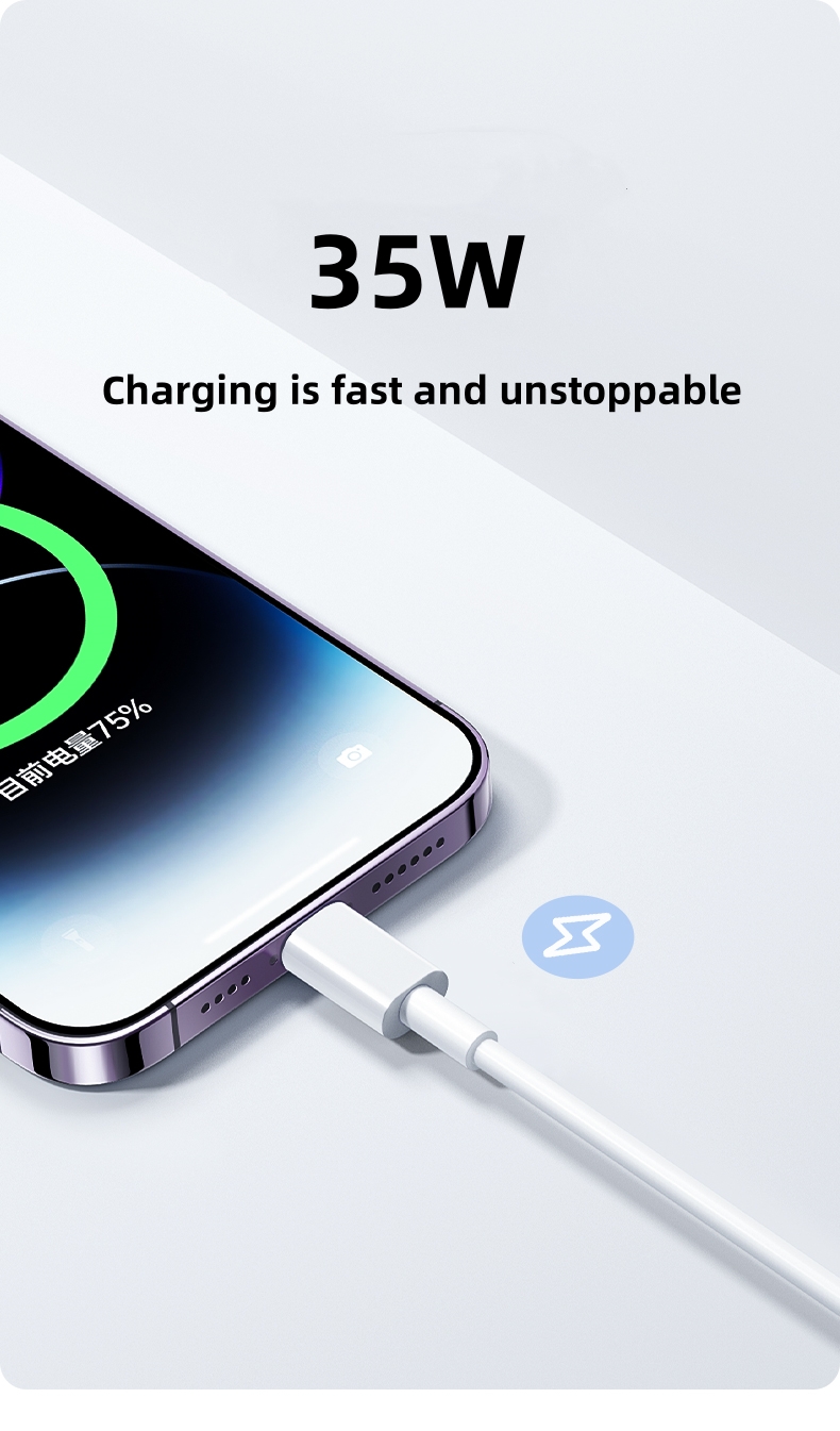 สาย USB 35W สำหรับ iPhone 14 1 - Phone Accessories Online บทวิจารณ์และราคา